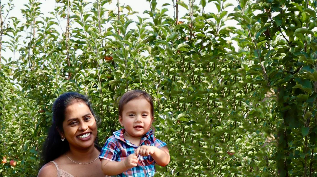 Nature Lane founder Jyo Carruthers with her son Nico